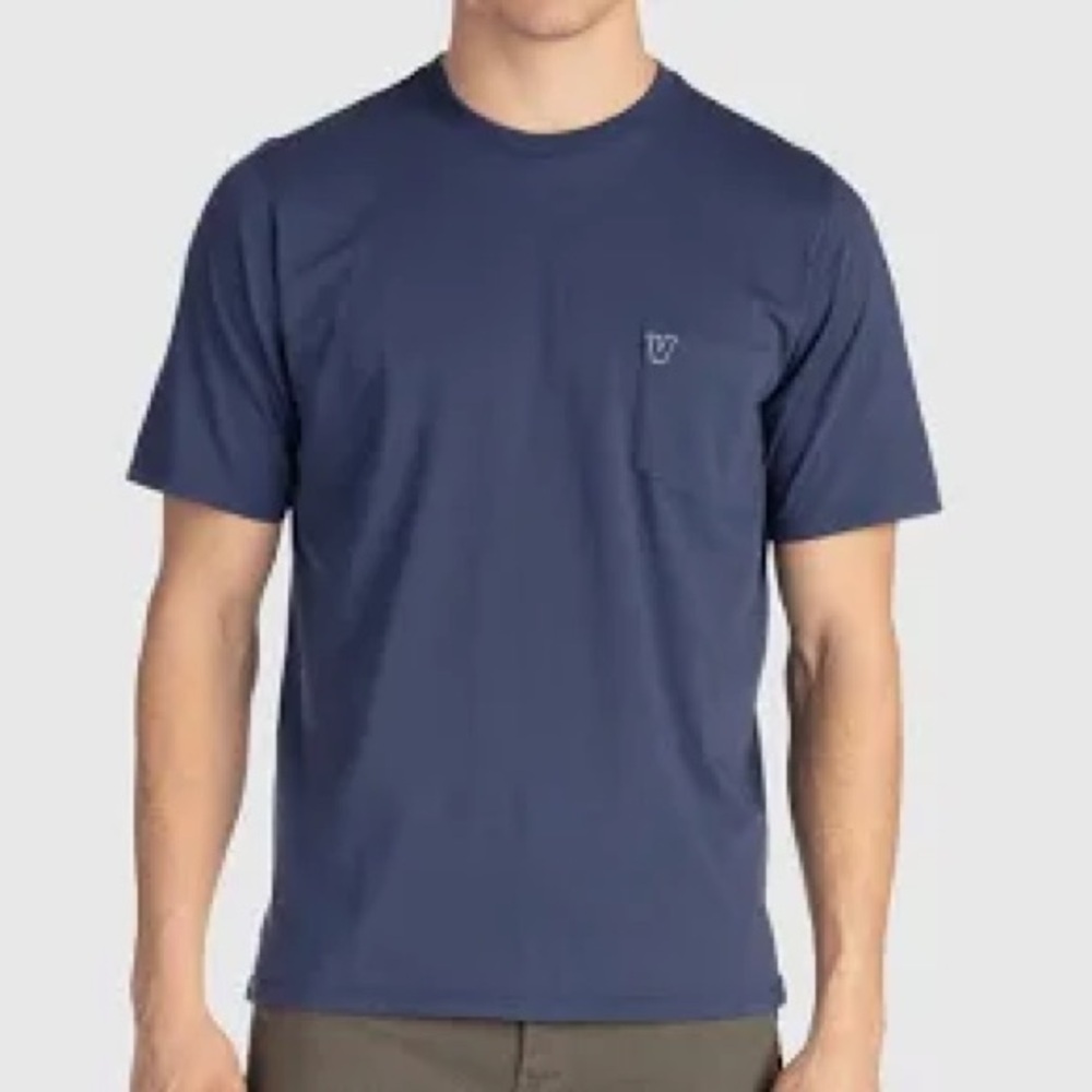Birddogs Men’s crew neck shirt chest pocket short sleeve tee size Medium blue